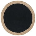 thumbnail image 1 of SAFAVIEH Natural Fiber Cebrail Geometric Area Rug, Black/Natural, 6' x 6' Round, 1 of 7