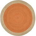 thumbnail image 1 of SAFAVIEH Natural Fiber Cebrail Geometric Area Rug, Orange/Natural, 10' x 10' Round, 1 of 8