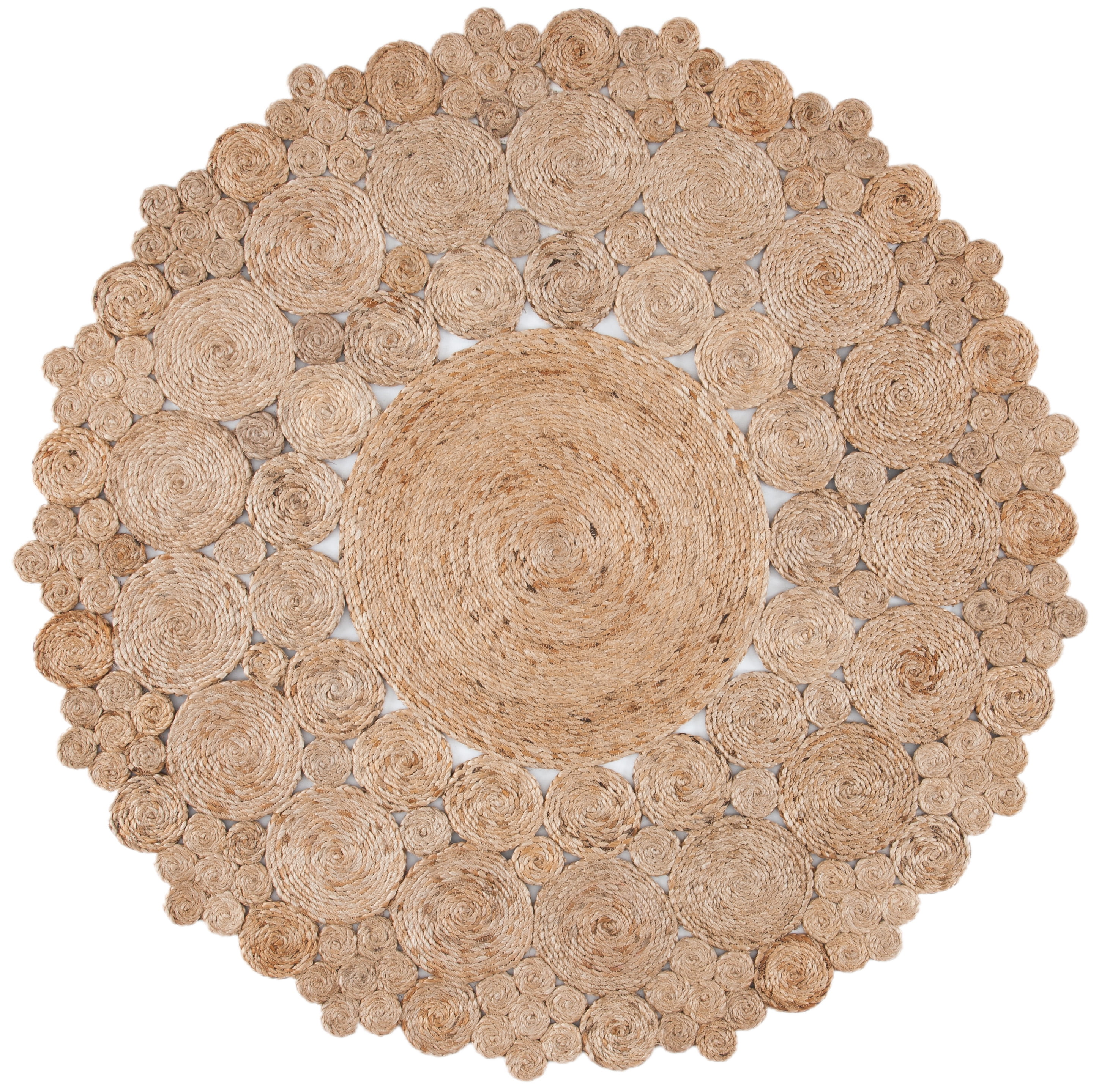 SAFAVIEH Natural Fiber Cennetig Geometric Area Rug, Natural, 6' x 6' Round