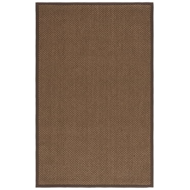 SAFAVIEH Natural Fiber Charlene Bordered Area Rug, Chocolate, 6' x 9'