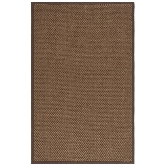SAFAVIEH Natural Fiber Charlene Bordered Area Rug, Chocolate, 6' x 9'
