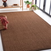 Safavieh Natural Fiber Charlene Bordered Area Rug, Chocolate, 2' x 3'