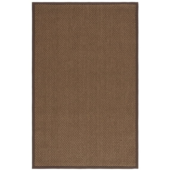 SAFAVIEH Natural Fiber Charlene Bordered Area Rug, Chocolate, 3' x 5'