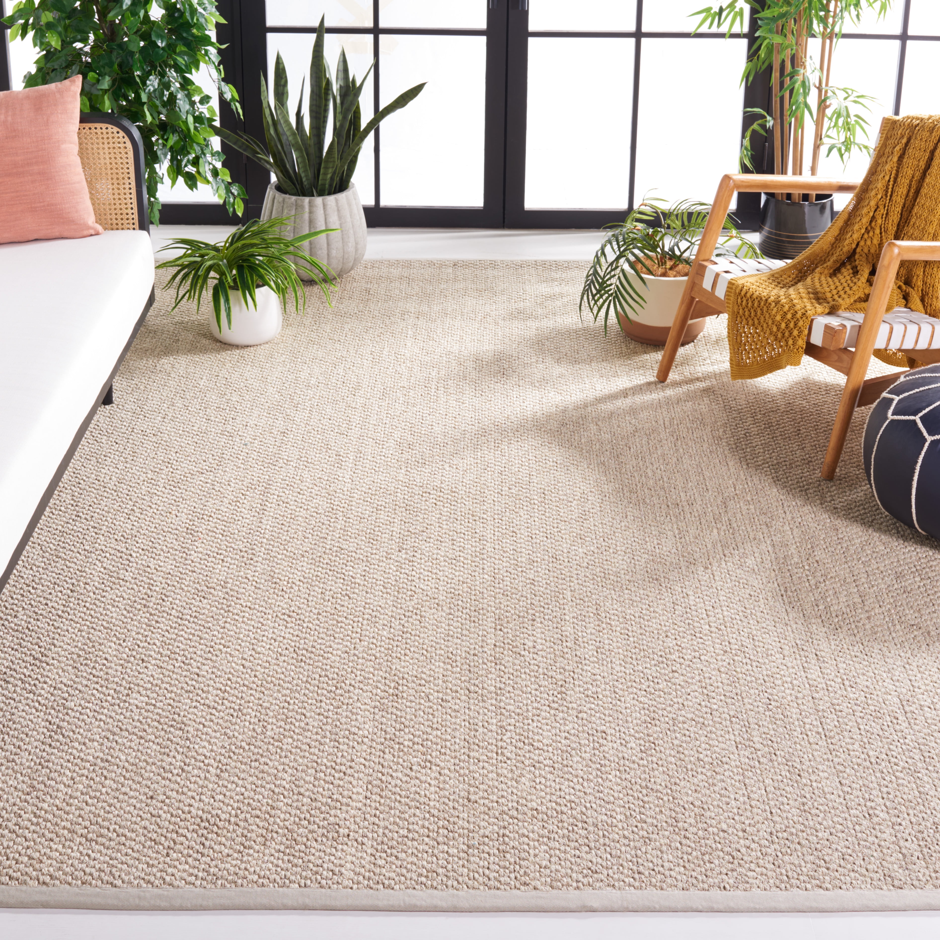 Safavieh Natural Fiber Charlene Bordered Area Rug, Marble, 10' x 14'