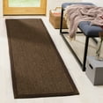 thumbnail image 1 of SAFAVIEH Natural Fiber Charlene Braided Jute Runner Rug, Chocolate, 2' x 8', 1 of 6