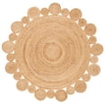 thumbnail image 1 of SAFAVIEH Natural Fiber Charmaine Geometric Area Rug, Natural, 5' x 5' Round, 1 of 7