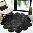 thumbnail image 1 of SAFAVIEH Natural Fiber Christian Geometric Area Rug, Black, 8' x 8' Round, 1 of 7