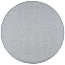 SAFAVIEH Natural Fiber Cinaed Bordered Area Rug, Light Grey/Grey, 4' x 4' Round