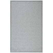 SAFAVIEH Natural Fiber Cinaed Bordered Area Rug, Light Grey/Grey, 4' x 6'