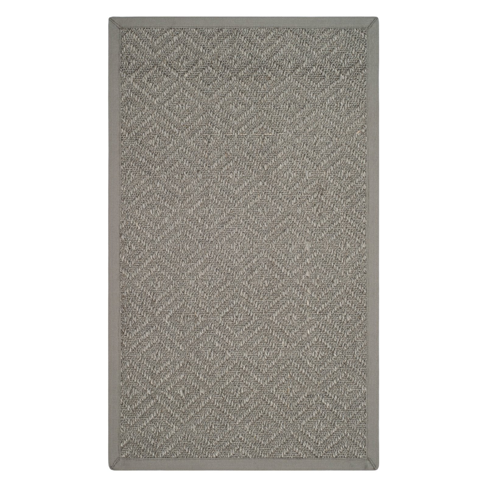 Handmade Gray Cotton 6' x 6' Square Area Rug