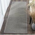 thumbnail image 1 of SAFAVIEH Natural Fiber Cinaed Geometric Sisal Runner Rug, Light Grey/Grey, 2'6" x 10', 1 of 6