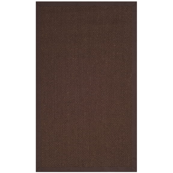SAFAVIEH Natural Fiber Cindy Solid Area Rug, Chocolate/Dark Brown, 2'6" x 4'