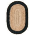 thumbnail image 1 of SAFAVIEH Natural Fiber Cirino Bordered Area Rug, Natural/Black, 4' x 6' Oval, 1 of 8