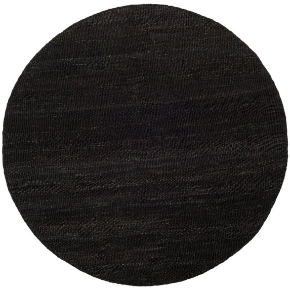 SAFAVIEH Natural Fiber Clara Braided Jute Area Rug, Black, 4' x 4' Round
