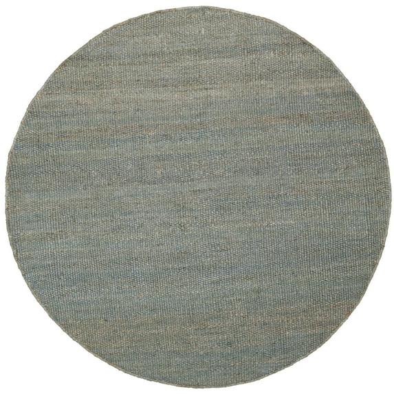 SAFAVIEH Natural Fiber Clara Braided Jute Area Rug, Blue, 6' x 6' Round