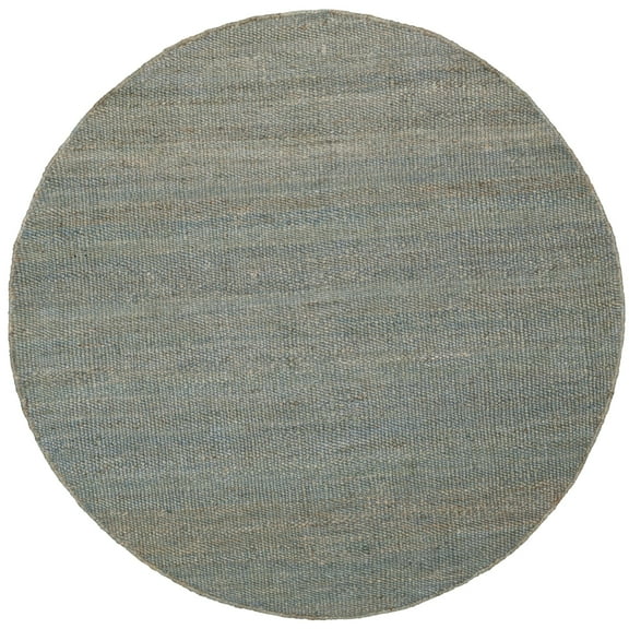 SAFAVIEH Natural Fiber Clara Braided Jute Area Rug, Blue, 6' x 6' Round