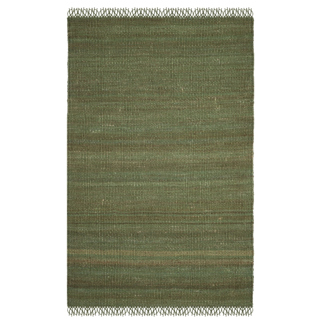 Handmade Green Jute Round Non-slip Area Rug, 30"