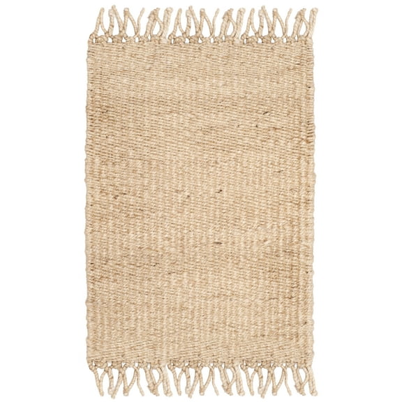 SAFAVIEH Natural Fiber Clara Braided Jute Area Rug, Ivory, 2' x 3'