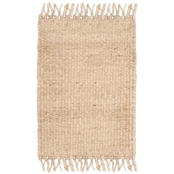 SAFAVIEH Natural Fiber Clara Braided Jute Area Rug, Ivory, 2' x 3'