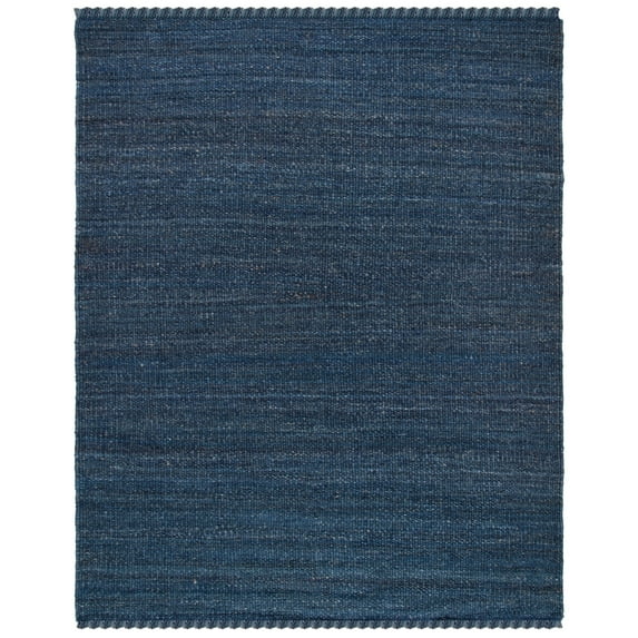 SAFAVIEH Natural Fiber Clara Braided Jute Area Rug, Navy, 6' x 9'