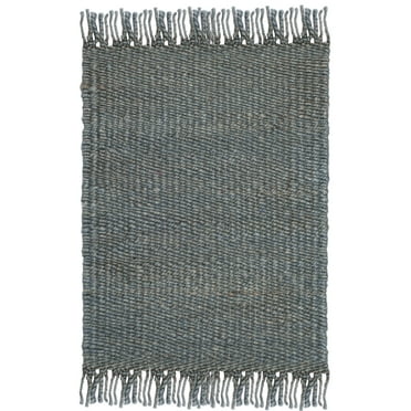 SAFAVIEH Natural Fiber Clara Solid Area Rug, Blue, 2'3" x 4'