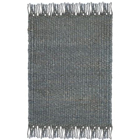 SAFAVIEH Natural Fiber Clara Solid Area Rug, Blue, 2'3" x 4'