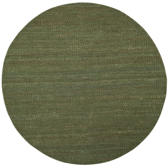 SAFAVIEH Natural Fiber Clara Solid Area Rug, Green, 4' x 4' Round
