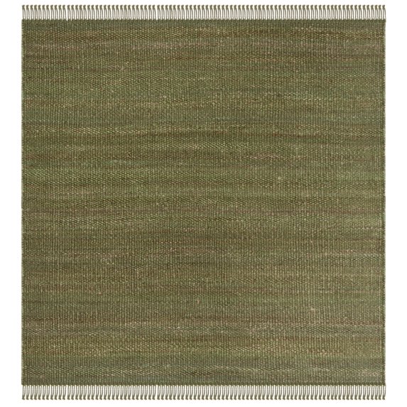 SAFAVIEH Natural Fiber Clara Solid Area Rug, Green, 8' x 8' Square