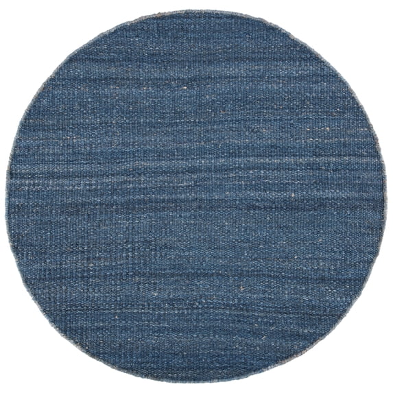 SAFAVIEH Natural Fiber Clara Solid Area Rug, Navy, 8' x 8' Round