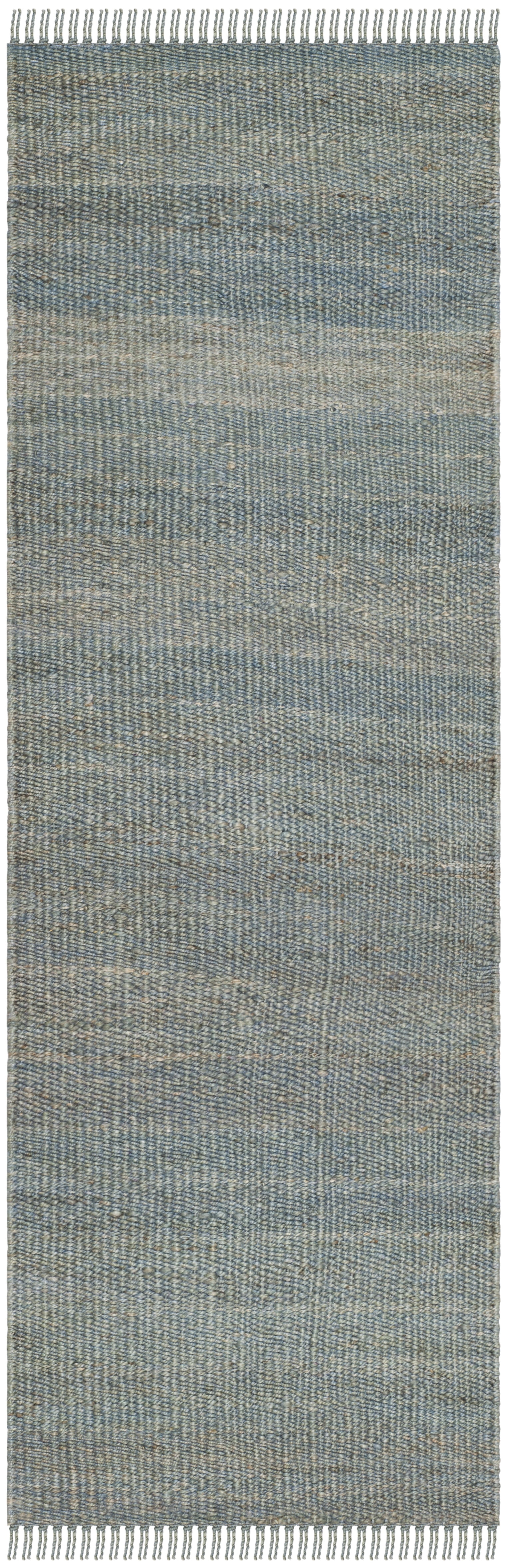 SAFAVIEH Natural Fiber Clara Solid Runner Rug, Blue, 2'3" x 12'