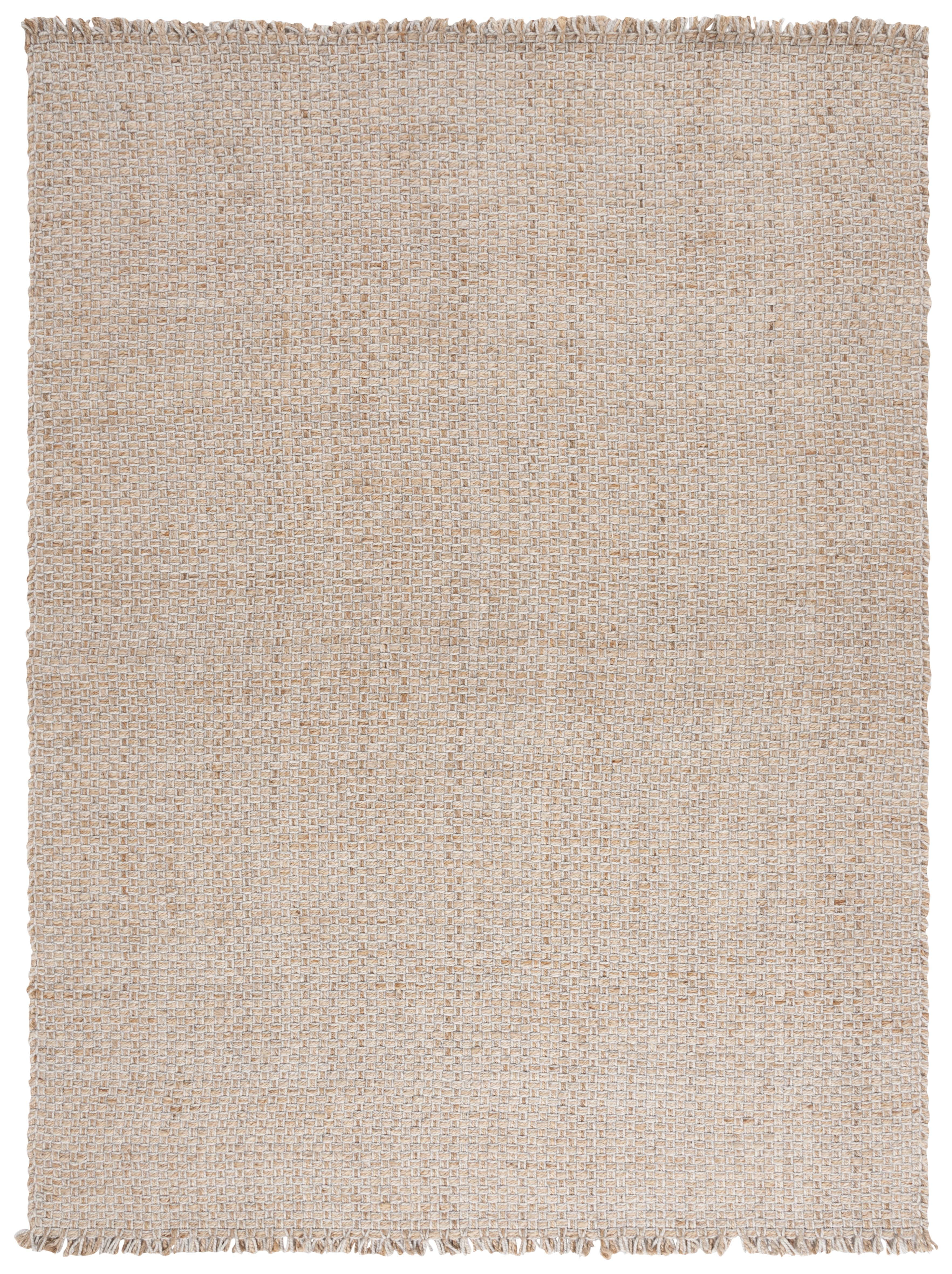 Handmade Tufted Jute Round Area Rug, Natural, 8' x 10'