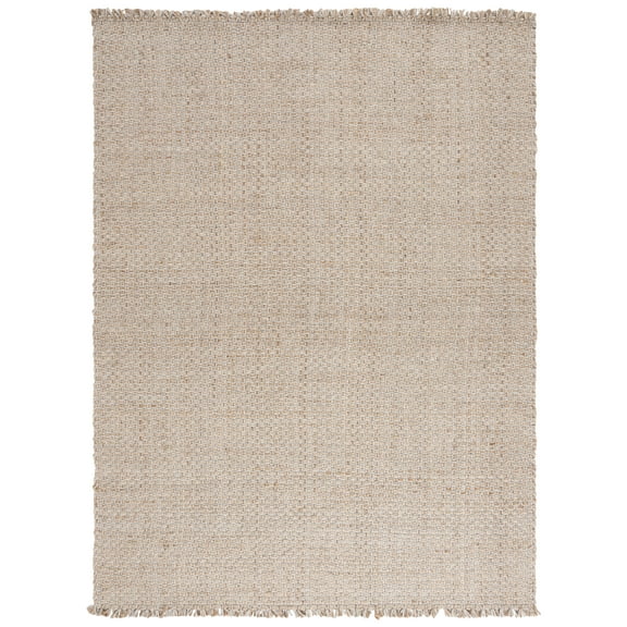 SAFAVIEH Natural Fiber Clarence Solid Area Rug, Natural/Ivory, 8' x 10'