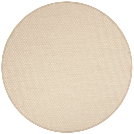 SAFAVIEH Natural Fiber Clarissa Solid Area Rug, Ivory/Light Beige, 10' x 10' Round