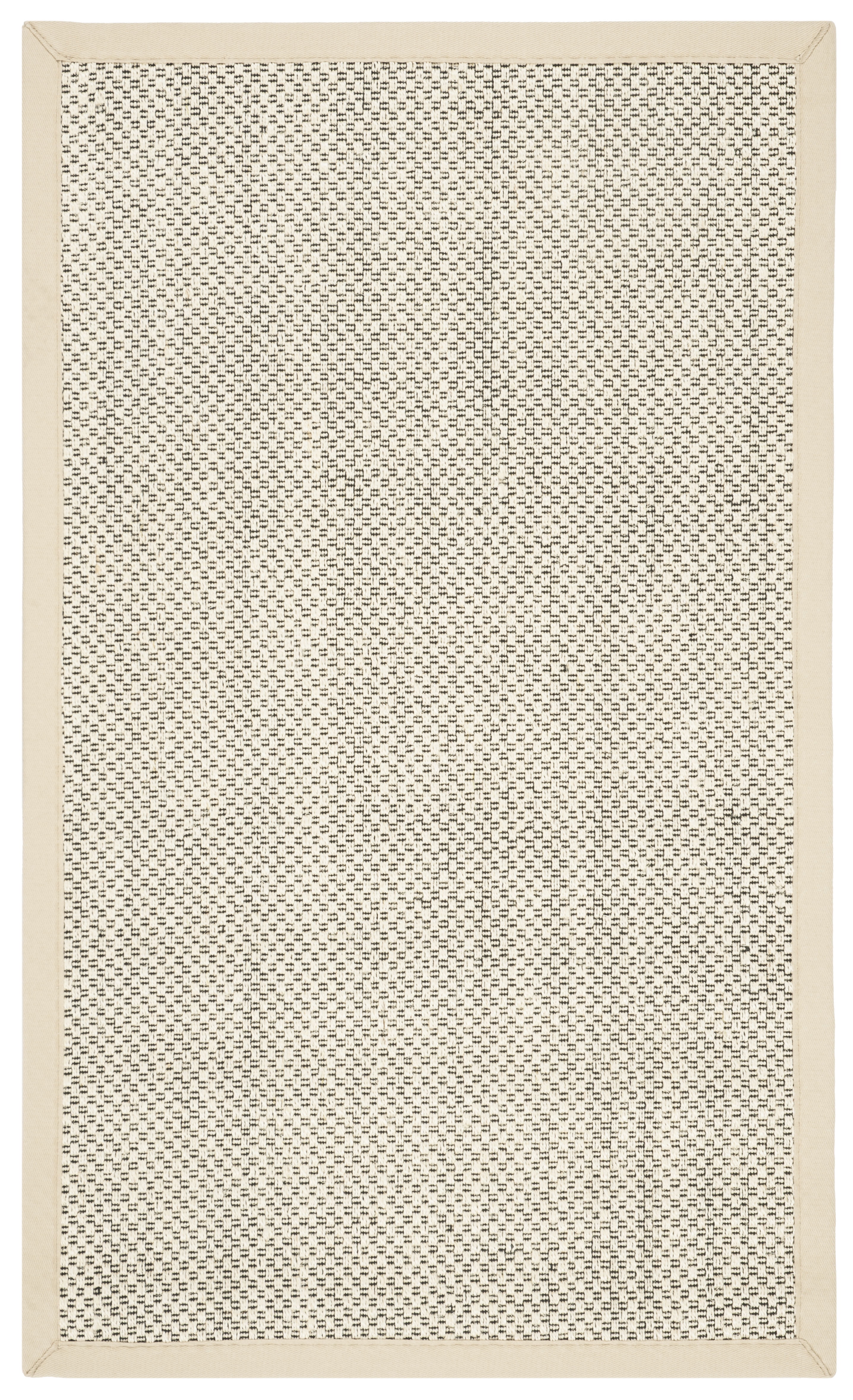 Handmade Black and Ivory Cotton 2'6" x 4' Area Rug