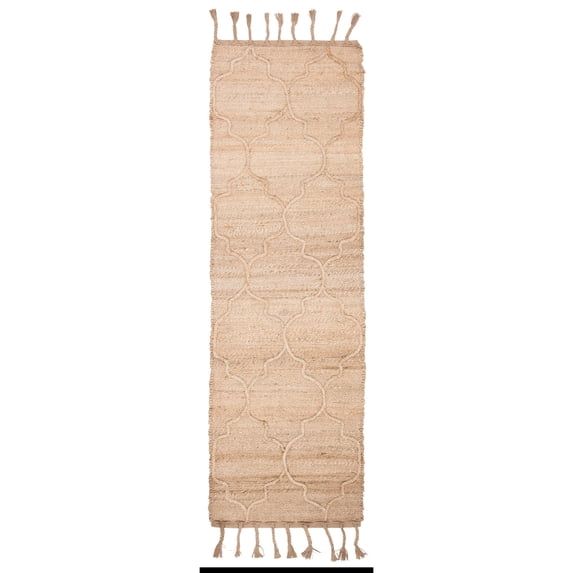 SAFAVIEH Natural Fiber Cohen Geometric Jute Runner Rug, Natural, 2'6" x 8'