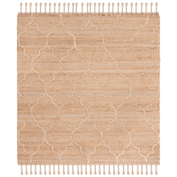 SAFAVIEH Natural Fiber Cohen Solid Area Rug, Natural, 4' x 4' Square