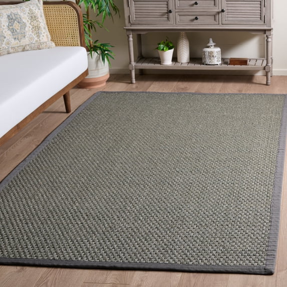 Safavieh Natural Fiber Tarah Bordered Area Rug, Silver/Gray, 2' x 3'