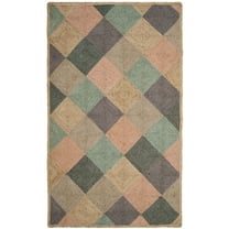 SAFAVIEH Natural Fiber Colleen Checkered Jute Area Rug, Natural/Multi, 5' x 8'