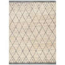 SAFAVIEH Natural Fiber Comhgham Geometric Area Rug, Natural/Grey, 5' x 8'
