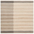thumbnail image 1 of SAFAVIEH Natural Fiber Connor Striped Area Rug, Natural/Charcoal, 6' x 6' Square, 1 of 7