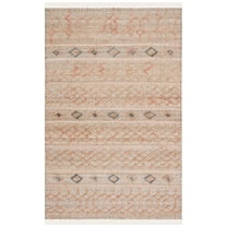 SAFAVIEH Natural Fiber Courtney Geometric Area Rug, Natural/Rust, 8' x 10'