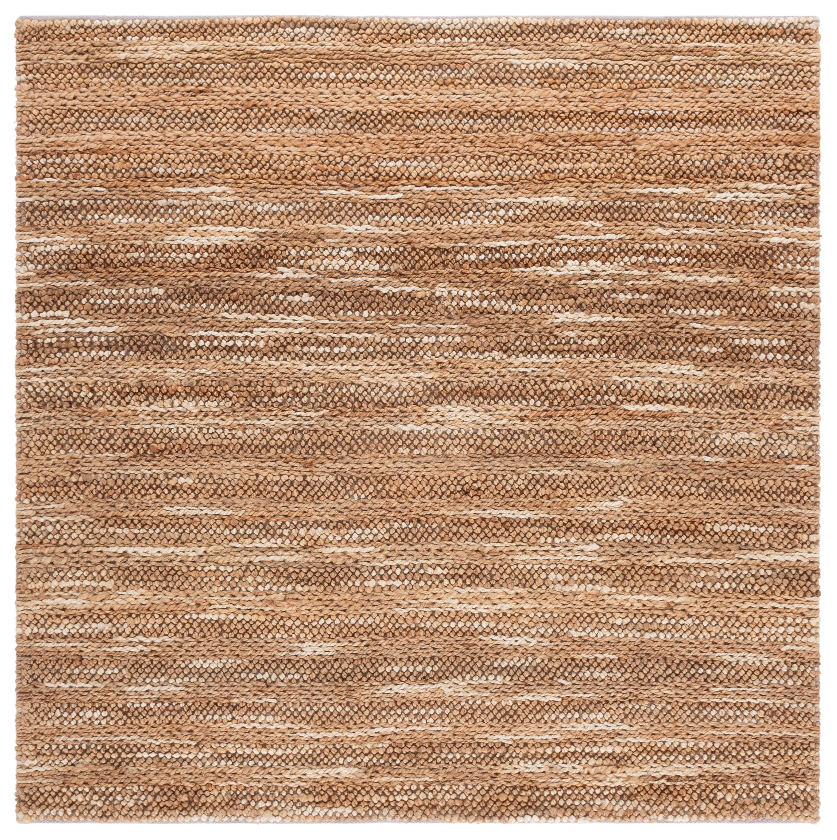 SAFAVIEH Natural Fiber Couture Hattie Striped Area Rug, Natural, 6' x 6' Square