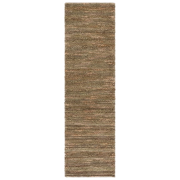 SAFAVIEH Natural Fiber Couture Hattie Striped Runner Rug, Green/Natural, 2'3" x 8'