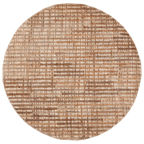 SAFAVIEH Natural Fiber Couture Seanna Solid Area Rug, Ivory/Natural, 6' x 6' Round