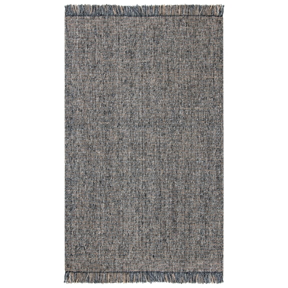 SAFAVIEH Natural Fiber Crawford Abstract Area Rug, Charcoal/Natural, 3' x 5'