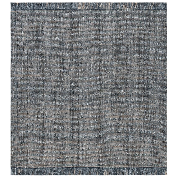 SAFAVIEH Natural Fiber Crawford Abstract Area Rug, Charcoal/Natural, 8' x 8' Square