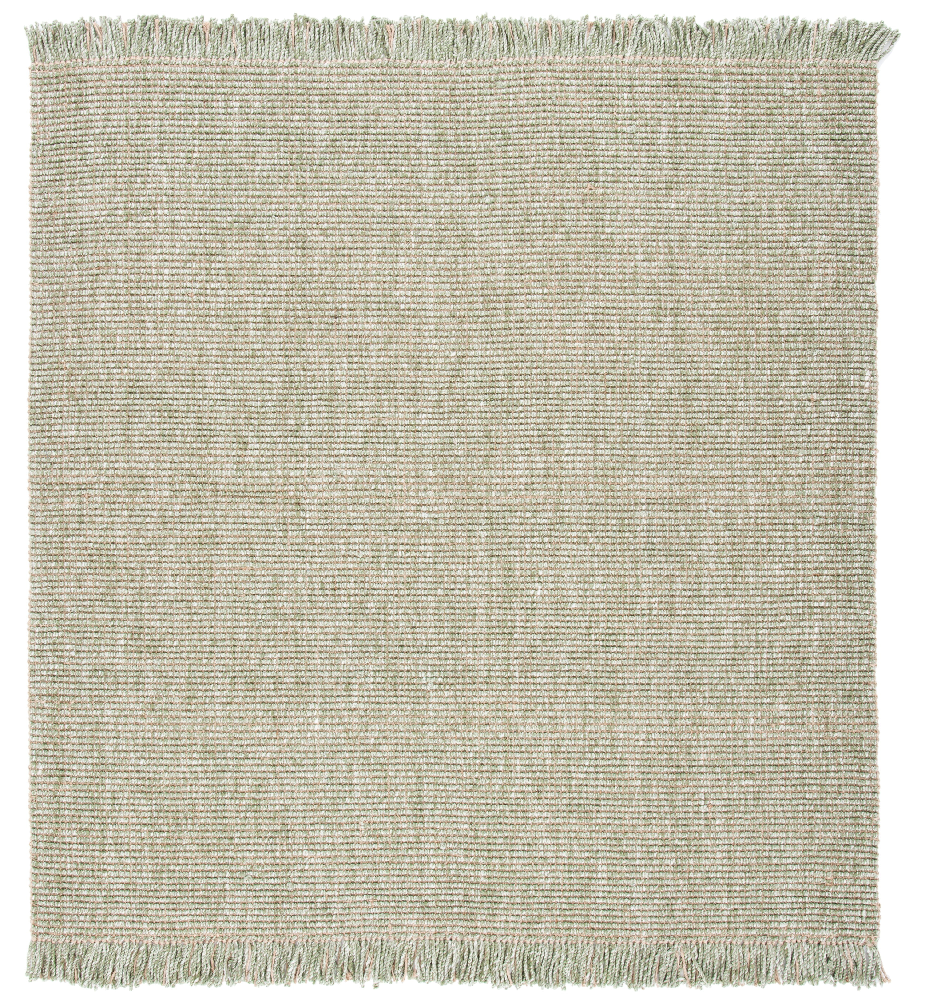 SAFAVIEH Natural Fiber Crawford Abstract Area Rug, Green/Natural, 6' x 6' Square
