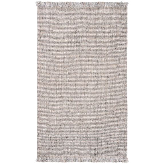 SAFAVIEH Natural Fiber Crawford Abstract Area Rug, Grey/Natural, 2'3" x 4'