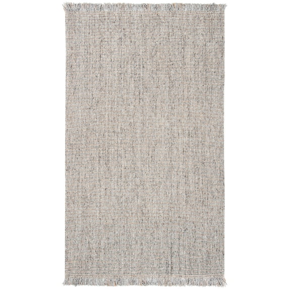 SAFAVIEH Natural Fiber Crawford Abstract Area Rug, Grey/Natural, 4' x 6'