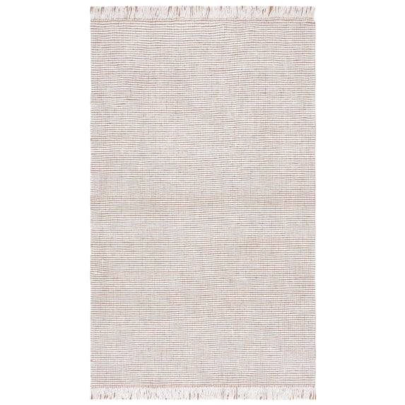 SAFAVIEH Natural Fiber Crawford Abstract Area Rug, Ivory/Natural, 4' x 6'